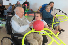 Gordon and Marjorie bowling