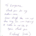 Pinewood residential nursing care home Devon testimonial